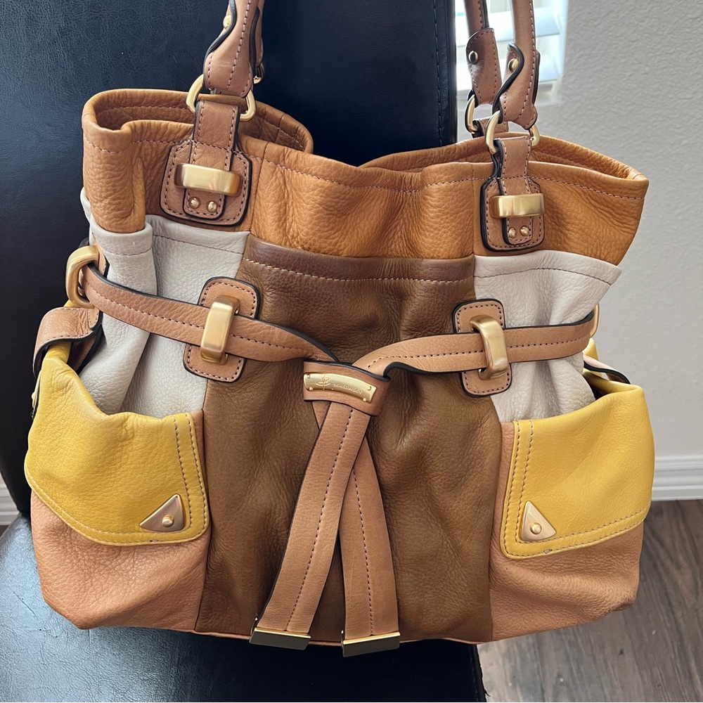 B. Makowsky Leather Satchel EUC